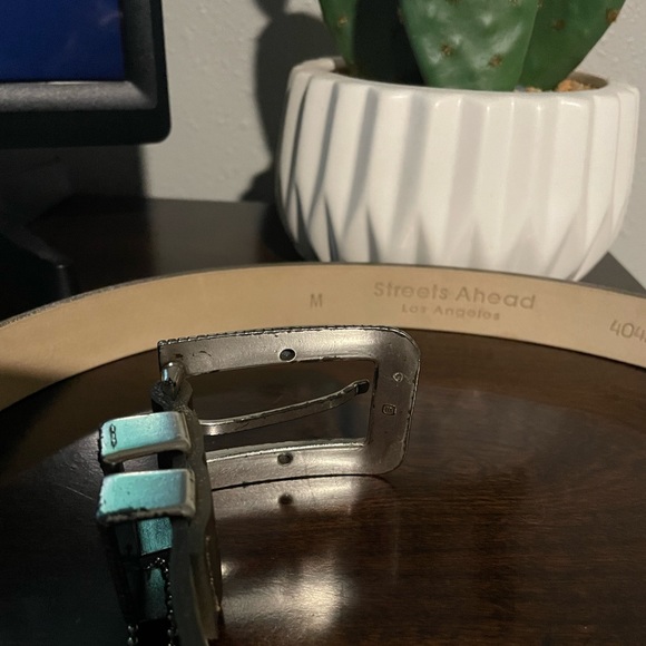 Great Used Condition M Streets Ahead Italian Leather Belt - Picture 9 of 14